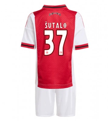 Ajax Josip Sutalo #37 Hjemmebanetrøje Børn 2025-26 Kortærmet (+ Korte bukser)